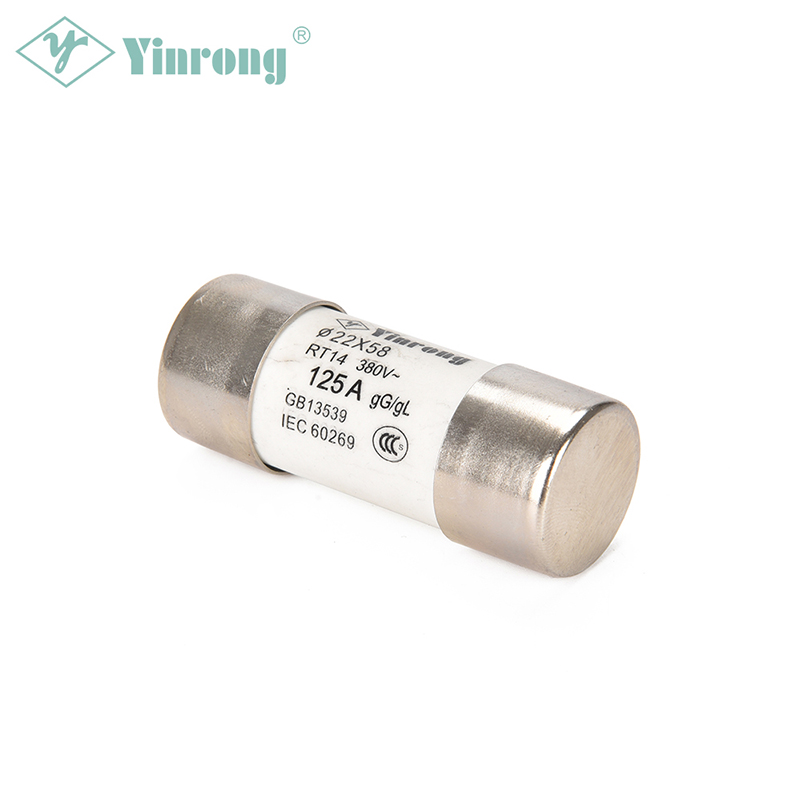 500VAC 125A 22 × 58 มม. ทรงกระบอก HRC Fuse Link